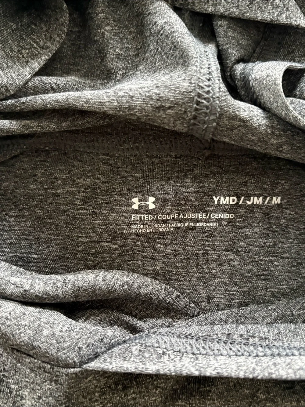 Boys Under Armour Gray Hooded Performance Long Sleeve
